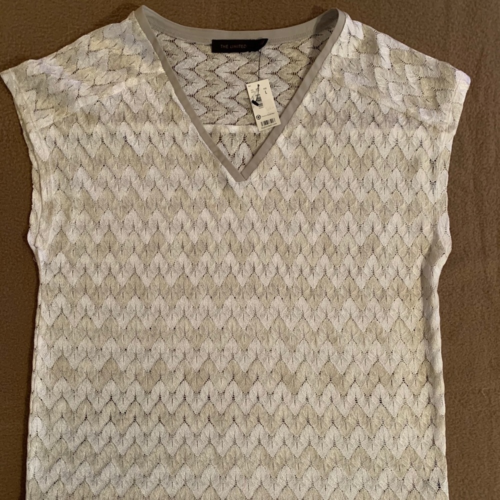 The Limited ivory lace top NWT
